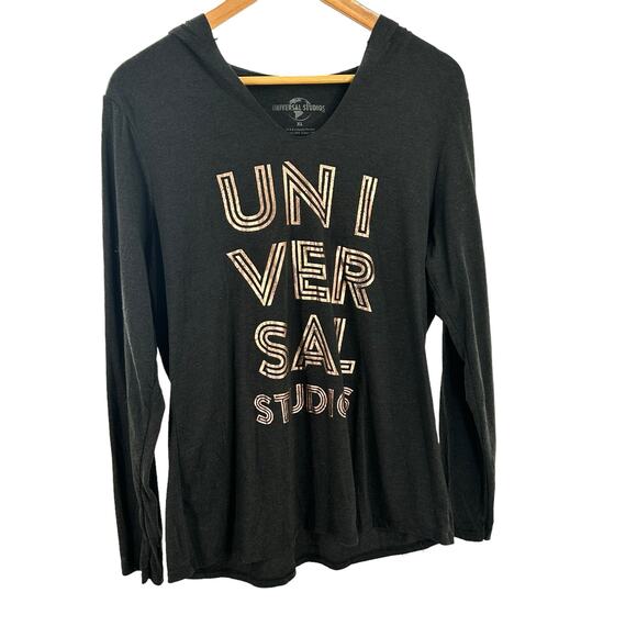 Universal Studio‎ Black Hooded Lightweight Top XLarge - Picture 1 of 7